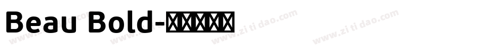 Beau Bold字体转换